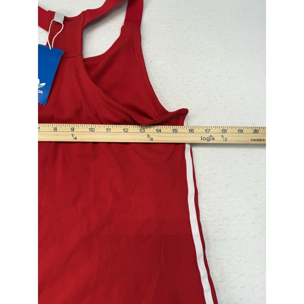NWT Adidas Originals Racer B Dress Built in Athletic Bra Cotton Blend Scarlet L - Picture 3 of 6